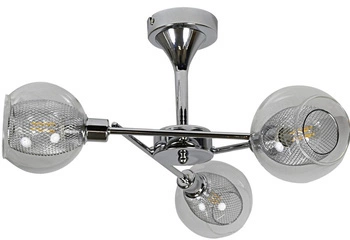 Závěsné svítidlo Ozzo moderní skleněné chromované do obýváku a ložnice s nastavitelnou výškou