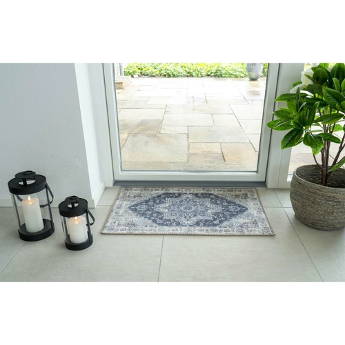 Vnitřní rohožka Havana modrá ke dveřím do předsíně 50x80 cm