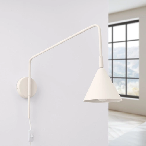 Nástěnné svítidlo NOX béžové moderní kovové do ložnice a obýváku SOLLUX LIGHTING 61 cm