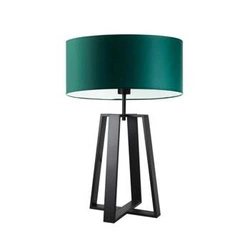 Noční lampička Thor moderní se zeleným stínidlem a černou kovovou základnou 61 cm