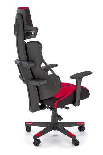 Ergonomická otočná herní židle Abruzzi s opěrkou hlavy červená/černá k psacímu stolu