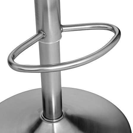 Kovová stříbrná barová stolička Ilsa do kuchyně industriální bez opěradla