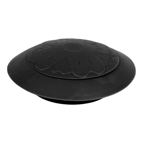 Silikonová zátka do dřezu černá Intesi moderní univerzální do kuchyně a koupelny 6 cm