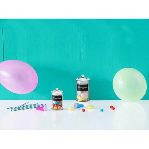 Skleněná nádoba 0,12l s černou etiketou