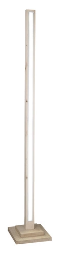 buk Stojací lampa Alset dřevo + stříbrná 1x18W LED 4000