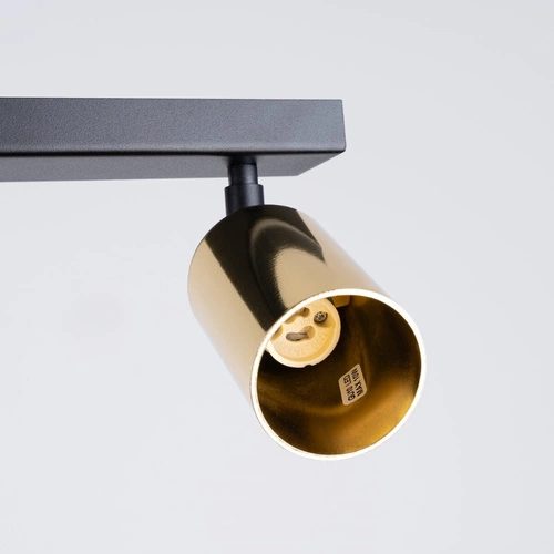 Stropní LED svítidlo WINX 6L černé zlaté moderní do obýváku a jídelny SOLLUX