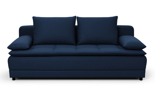 Moderní rozkládací pohovka Mikkeli s funkcí spaní do obýváku modrá dvoumístná