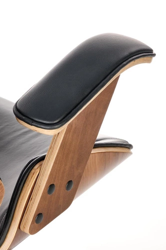 Ergonomická otočná kancelářská židle Halid černý ořech s opěrkou hlavy do kanceláře Intesi