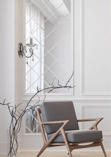 Nástěnné svítidlo Aurora chrom křišťálové v ludvíkovském stylu do obývacího pokoje a jídelny CANDELLUX