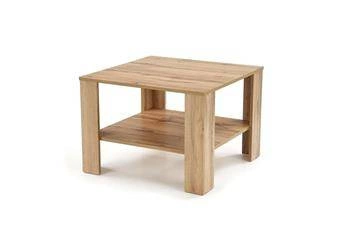 Konferenční stolek Tastur S dubový čtvercový s policí moderní do obývacího pokoje 70x70 cm Intesi