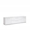 Bílá TV komoda Flory 190 cm moderní se zásuvkami do obýváku Intesi