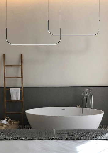 Závěsné svítidlo MINIMA-2 LED černé 120 cm moderní nad jídelní stůl a do kuchyně