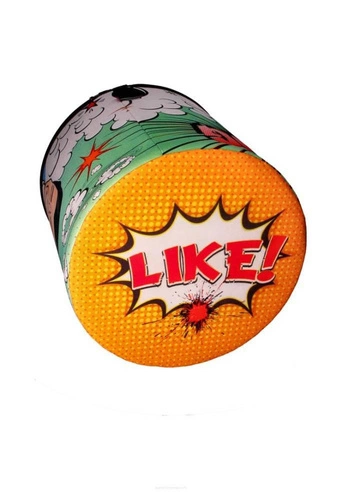 Okrúhlý puf PinUp Intesi barevný moderní do obýváku a ložnice se snímatelným potahem