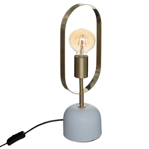Noční stolní lampa glamour Edi Atmosphera moderní bílo-zlatá do ložnice 44 cm