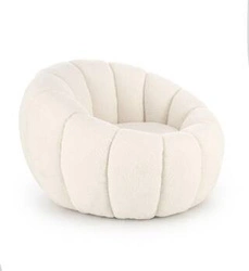 Relaxační křeslo Zitra boucle béžové do obýváku moderní útulné křeslo