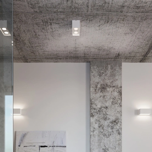 Stropní svítidlo čtvercové bílé QUAD MAXI moderní do obýváku, kuchyně, ložnice