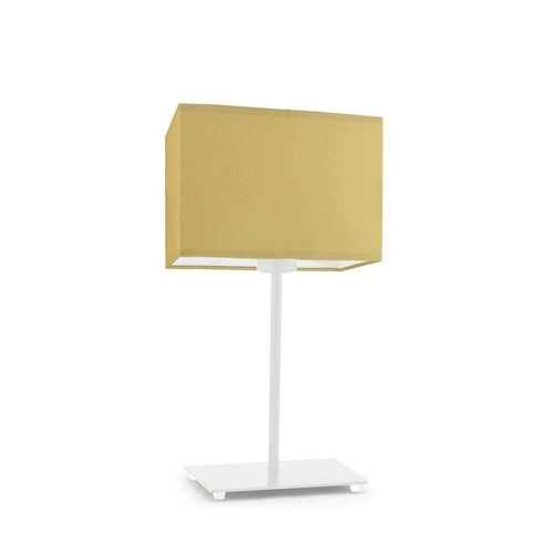 Stolní lampa Amalfi stínidlo hořčicové stojan bílý