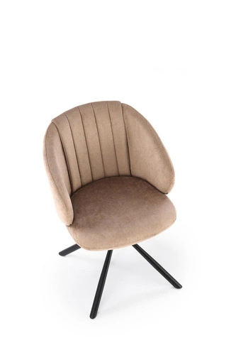 Otočná čalouněná židle Arnadine cappuccino s područkami do jídelny a obýváku Intesi