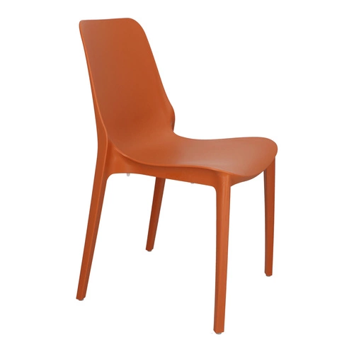 Zahradní stohovatelná židle z plastu Ginevra SCAB Design oranžová moderní na zahradu