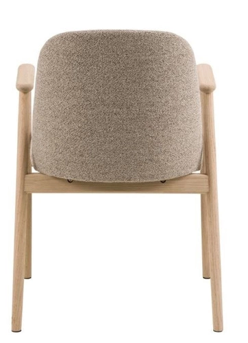 Čalouněná jídelní židle Leo Actona, skandinávský styl, béžová s područkami, dub