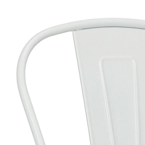 Jídelní židle Paris Wood D2.DESIGN bílá kovová s dřevěným sedákem borovice