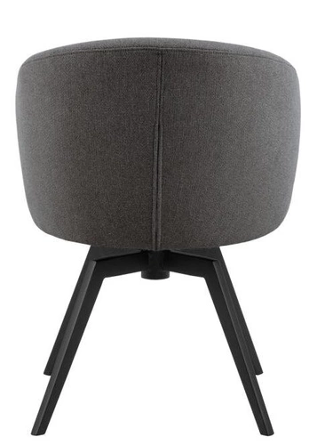 Jídelní židle Darlene Actona šedá čalouněná otočná moderní na černých nohách