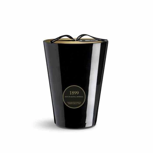 Velká vonná sójová svíčka Bois de Santal Imperial Cereria Molla Gold Edition černá dárková
