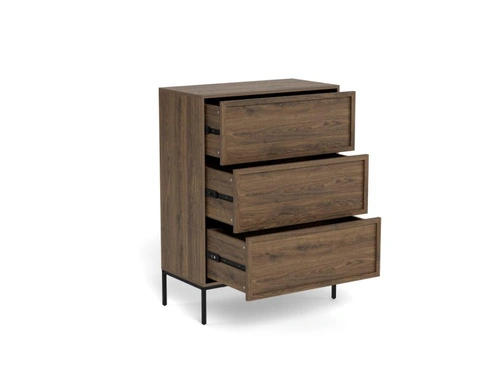 Komoda Palmdale kouřový dub se zásuvkami na nožičkách do obývacího pokoje