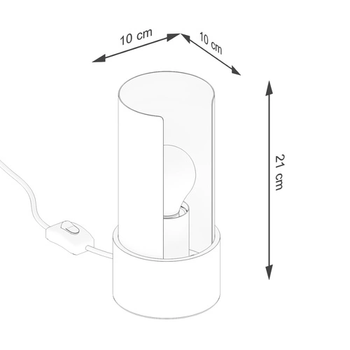 Minimalistická stolní lampa FLASH bílá ocelová s nastavitelným úhlem svícení do pracovny