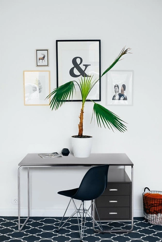 Psací stůl Thon černý moderní se zásuvkami do pracovny a kanceláře 120x60 cm Intesi