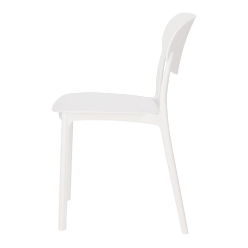 Bílá jídelní a zahradní židle z polypropylenu, snadno čistitelná, stohovatelná 5five