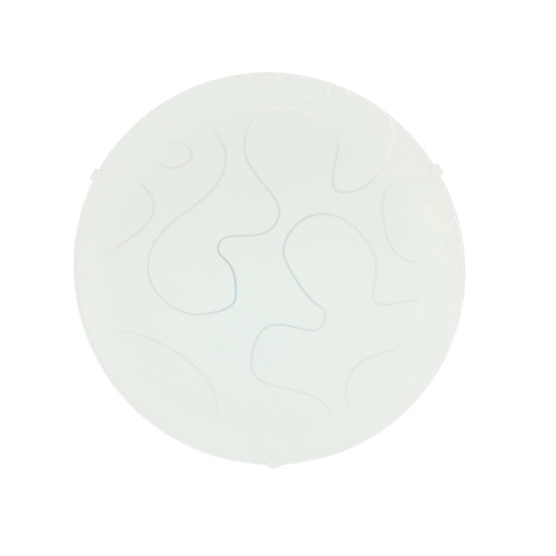 Stropní svítidlo kulaté Malibu 30 cm bílé sklo moderní do obýváku a kuchyně