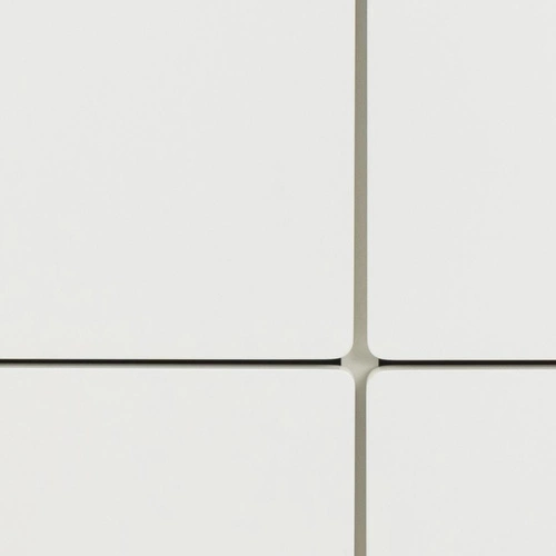 Komoda Lowell bílá se 6 zásuvkami na dubových nohách 135 cm moderní do obýváku