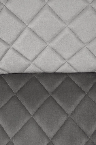 Jídelní židle Uferyn Intesi čalouněná samet šedá moderní prošívaná černé nohy