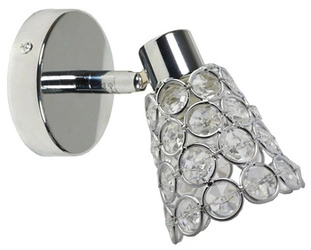 Nástěnné svítidlo glamour Glossy chrom s křišťály, nastavitelné do obýváku a ložnice CANDELLUX