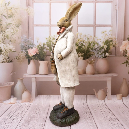 Intesi Velikonoční dekorativní zajíc ve fraku 80 cm ozdoba na komodu nebo do obýváku