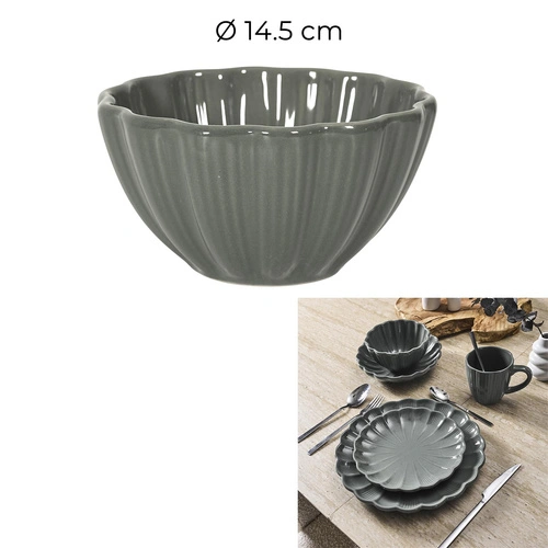 Miska Calista šedá 550 ml Intesi keramická miska na polévku a cereálie
