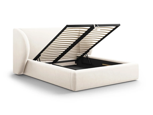 Miley II Light Beige Velvet postel 200x200