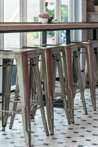 Židle barová Paris 75cm. kovová insp. Tolix Výprodej