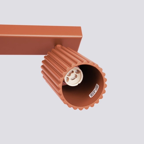 Stropní svítidlo Karbon 3L červené minimalistické hliníkové do obýváku s nastavitelným stínidlem