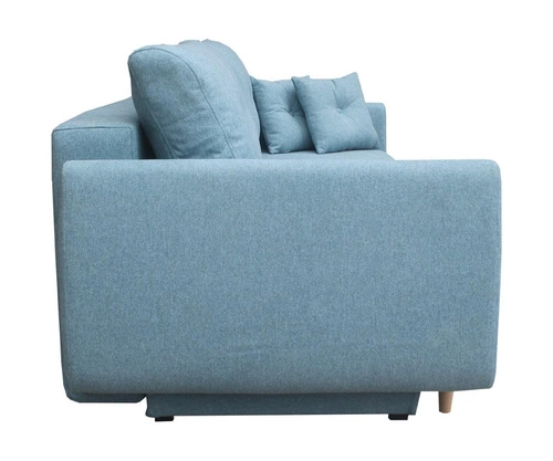 Moderní rozkládací pohovka s úložným prostorem a funkcí spaní do obýváku modrá Intesi