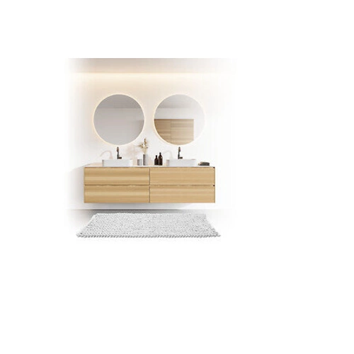 Koupelnová předložka Colors 5five simply smart bílá 50x120 cm moderní bavlněná do koupelny