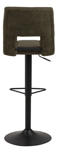 Barová židle Sylvia zelená otočná s nastavitelnou výškou a opěrkou moderní do kuchyně Actona