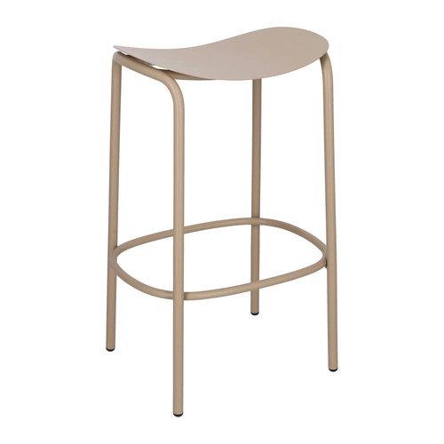 Šedá kovová barová stolička bez opěrky Trick moderní do kuchyně a na zahradu 65 cm SCAB Design