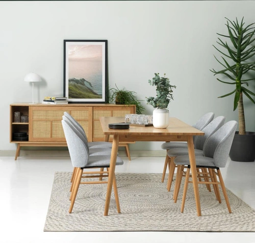 Rozkládací jídelní stůl Barrali 190 cm v přírodním dubu do jídelny a obýváku