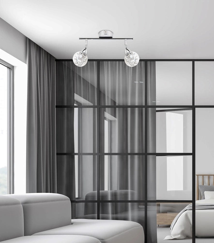 Stropní LED svítidlo Bolo chromované s nastavitelnou výškou moderní 40 cm do obýváku a kuchyně