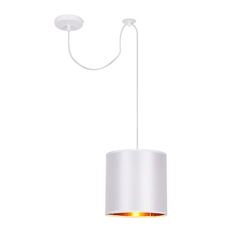 Atlanta závěsná lampa bílá 1x40W E27 stínítko bílé