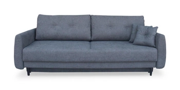 Rozkládací pohovka s úložným prostorem Forn Intesi grafitová, moderní do obýváku na spaní