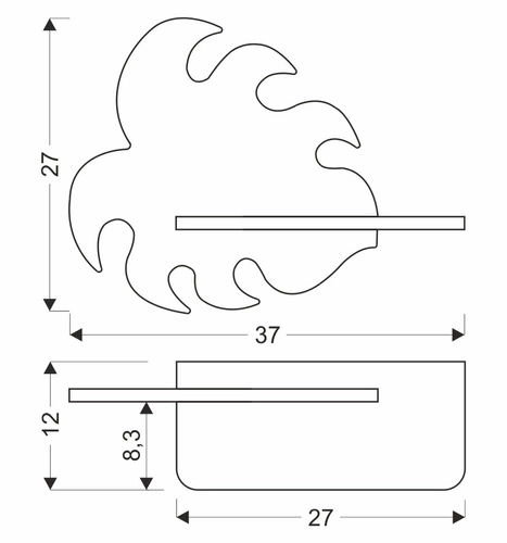 Nástěnné LED svítidlo Monstera 5W dřevěné do dětského pokoje klasické zelené CANDELLUX