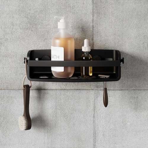 Sprchová polička FLEX černá GEL-LOCK